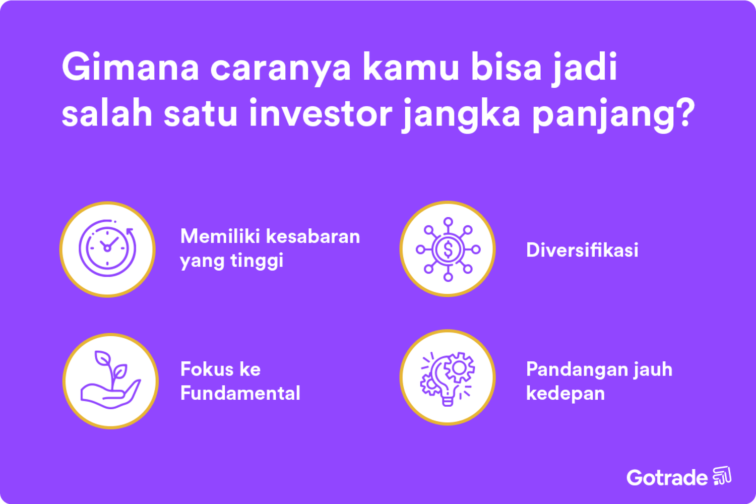 Gimana caranya kamu bisa jadi salah satu investor jangka panjang?
