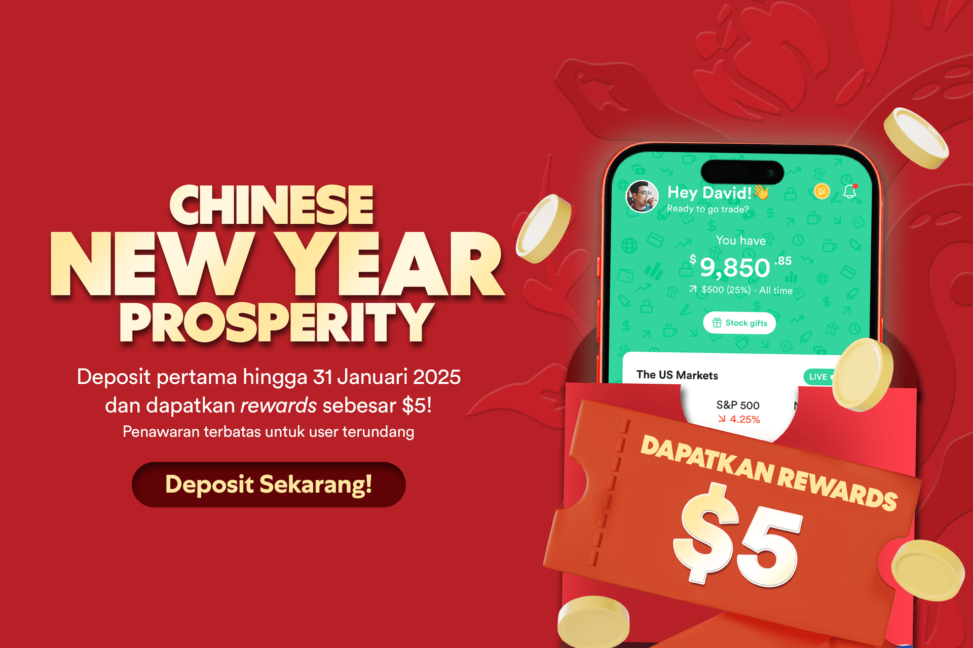 Chinese New Year Prosperity: First Deposit Promo